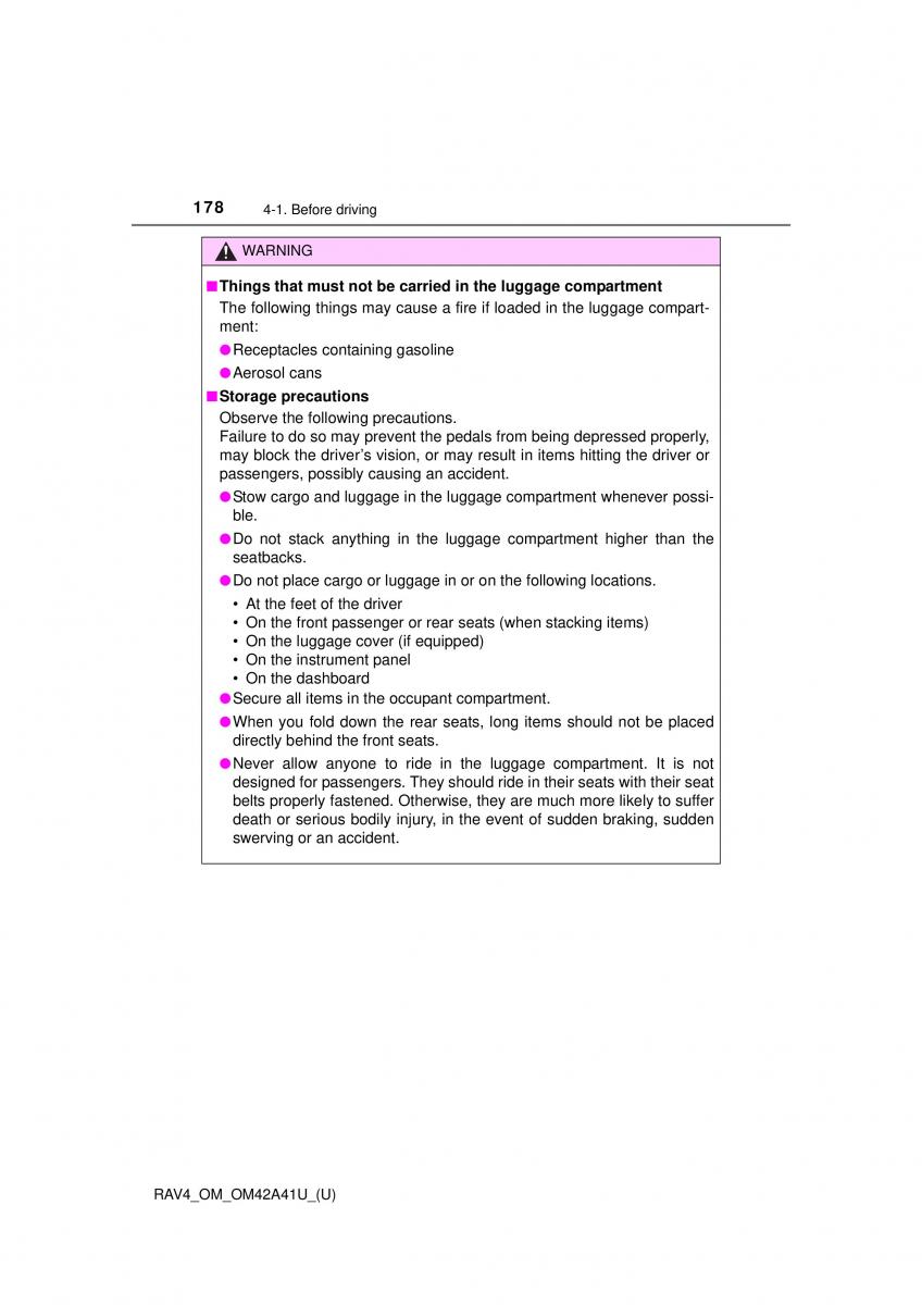 Toyota RAV4 IV 4 owners manual / page 178