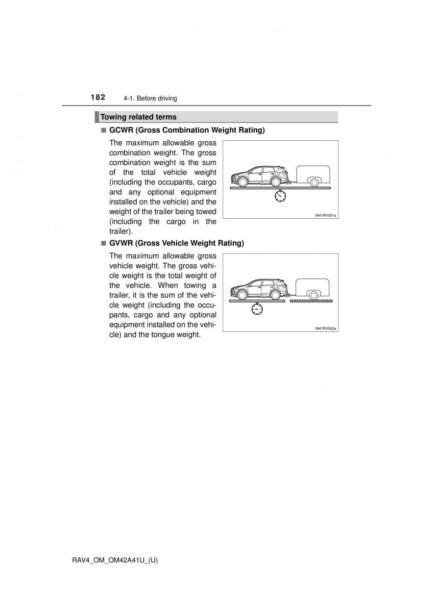 Toyota RAV4 IV 4 owners manual / page 182