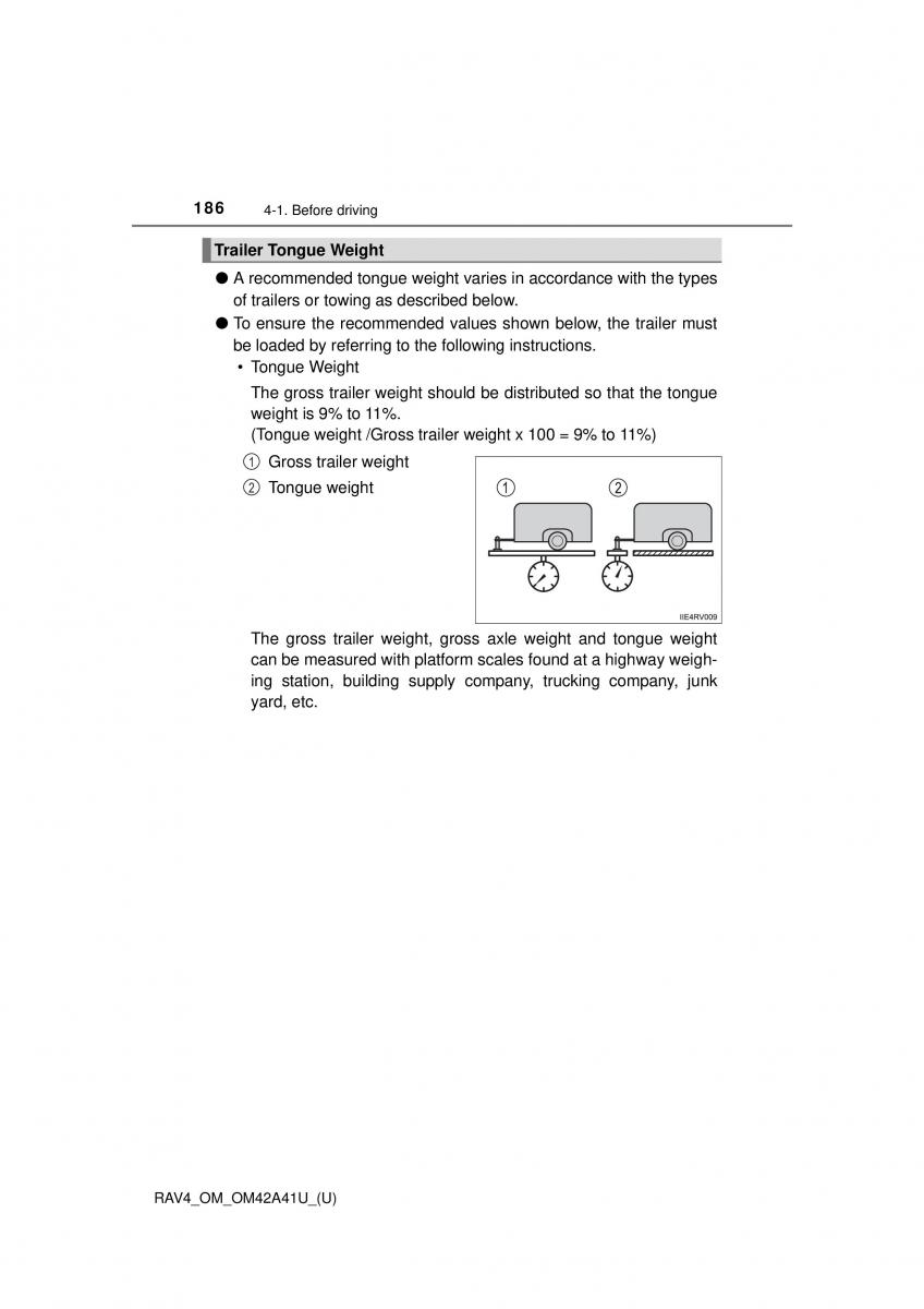 Toyota RAV4 IV 4 owners manual / page 186