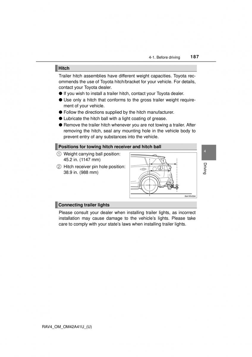 Toyota RAV4 IV 4 owners manual / page 187