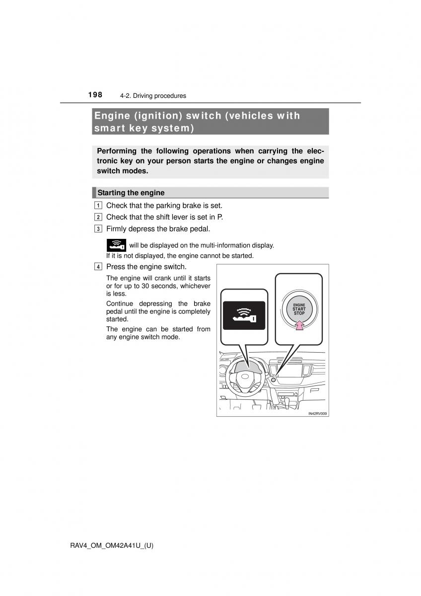 Toyota RAV4 IV 4 owners manual / page 198