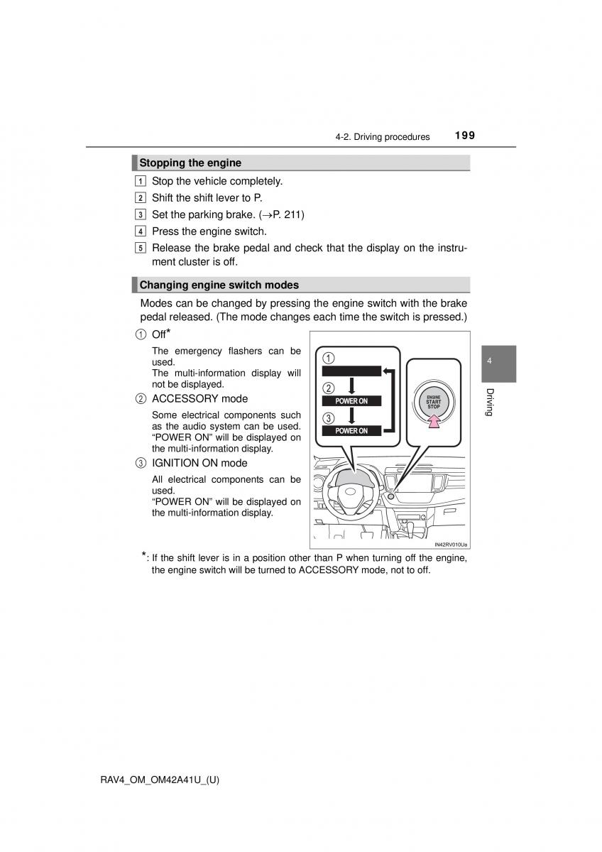 Toyota RAV4 IV 4 owners manual / page 199