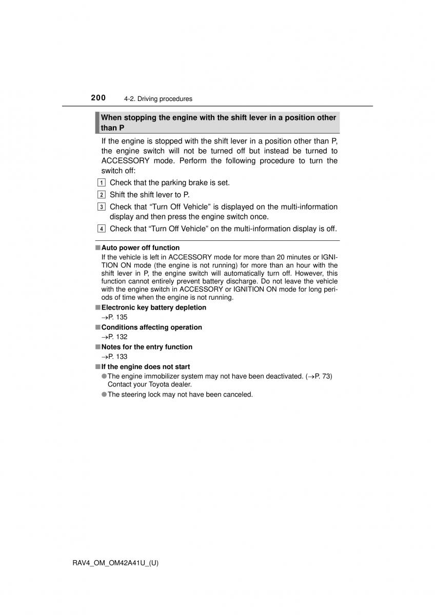 Toyota RAV4 IV 4 owners manual / page 200