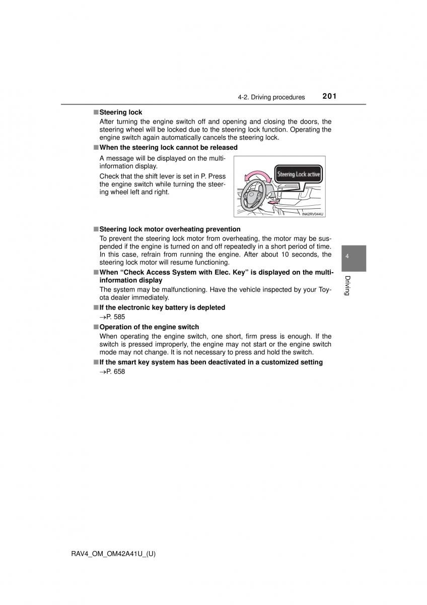 Toyota RAV4 IV 4 owners manual / page 201