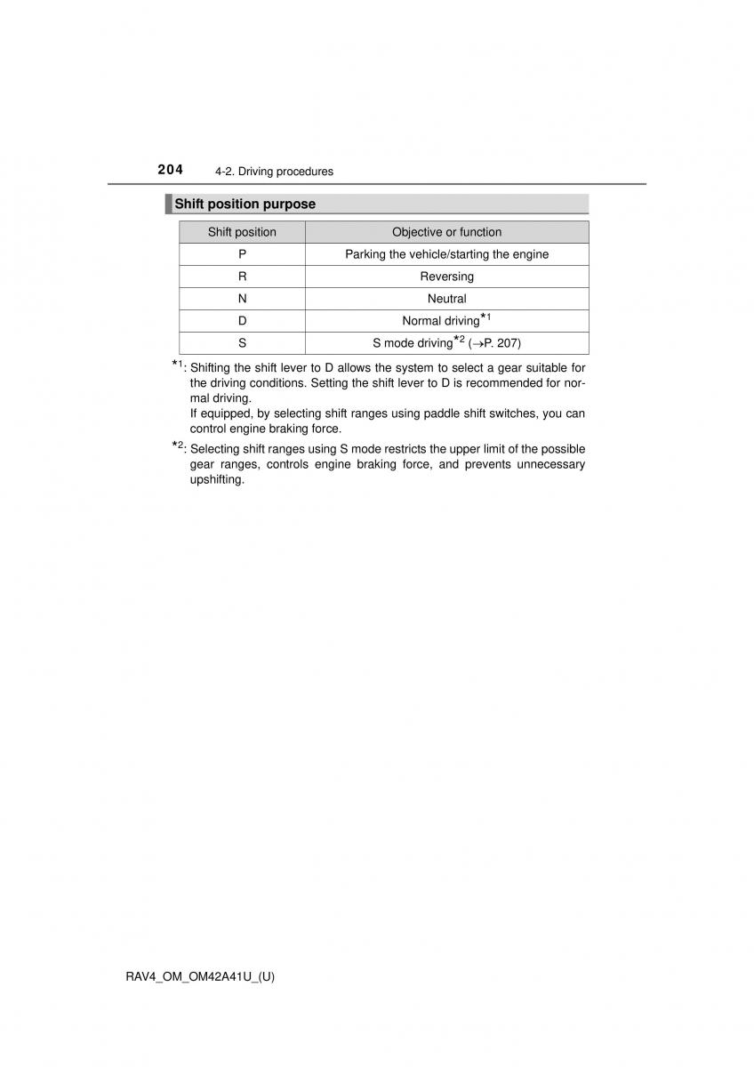 Toyota RAV4 IV 4 owners manual / page 204