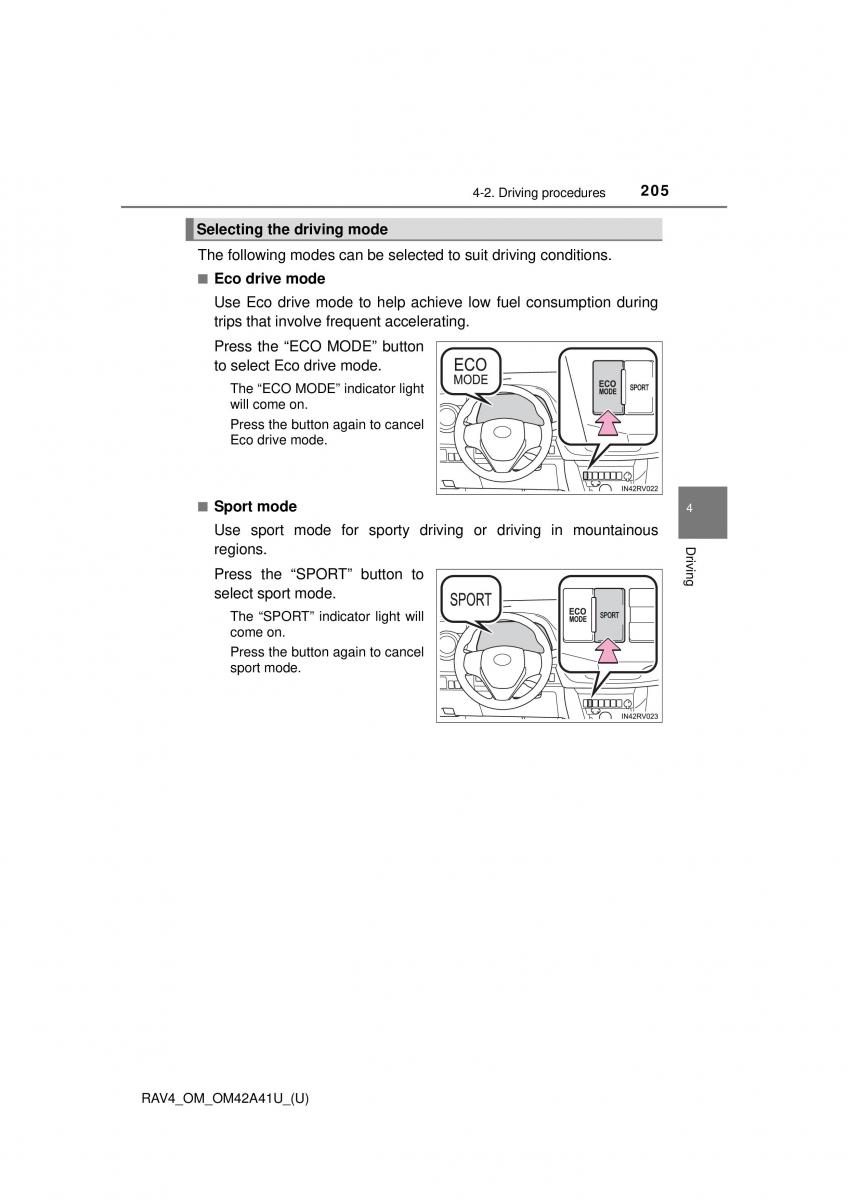 Toyota RAV4 IV 4 owners manual / page 205