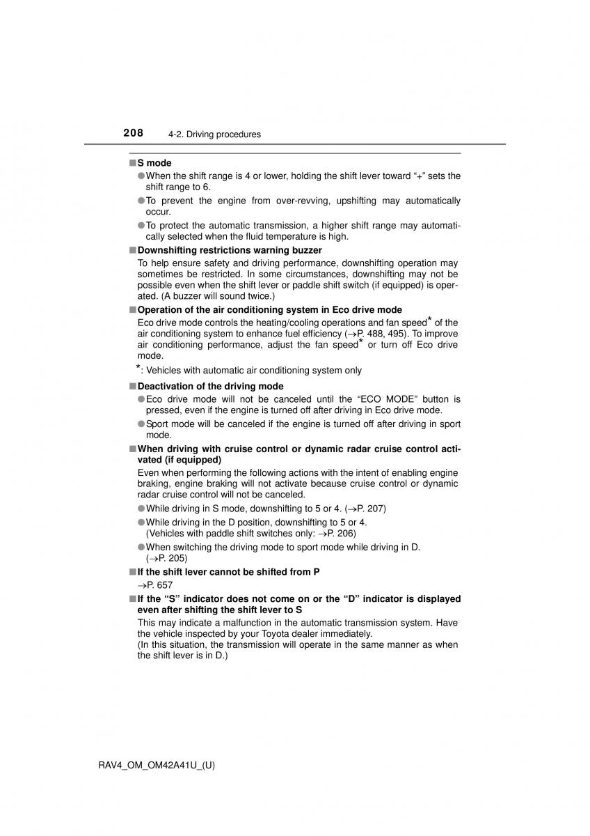 Toyota RAV4 IV 4 owners manual / page 208