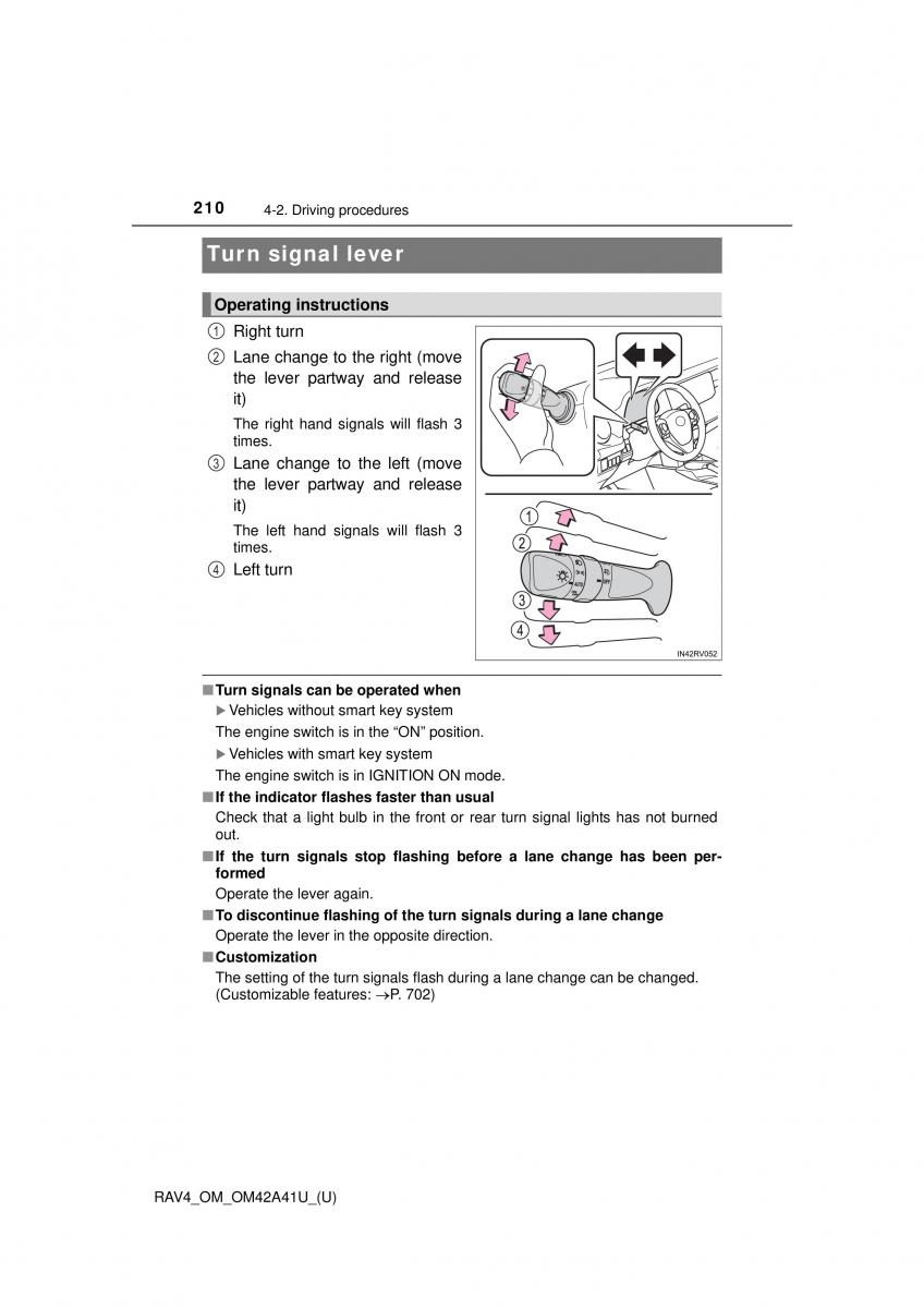 Toyota RAV4 IV 4 owners manual / page 210