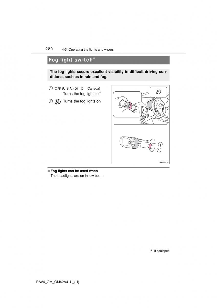 Toyota RAV4 IV 4 owners manual / page 220