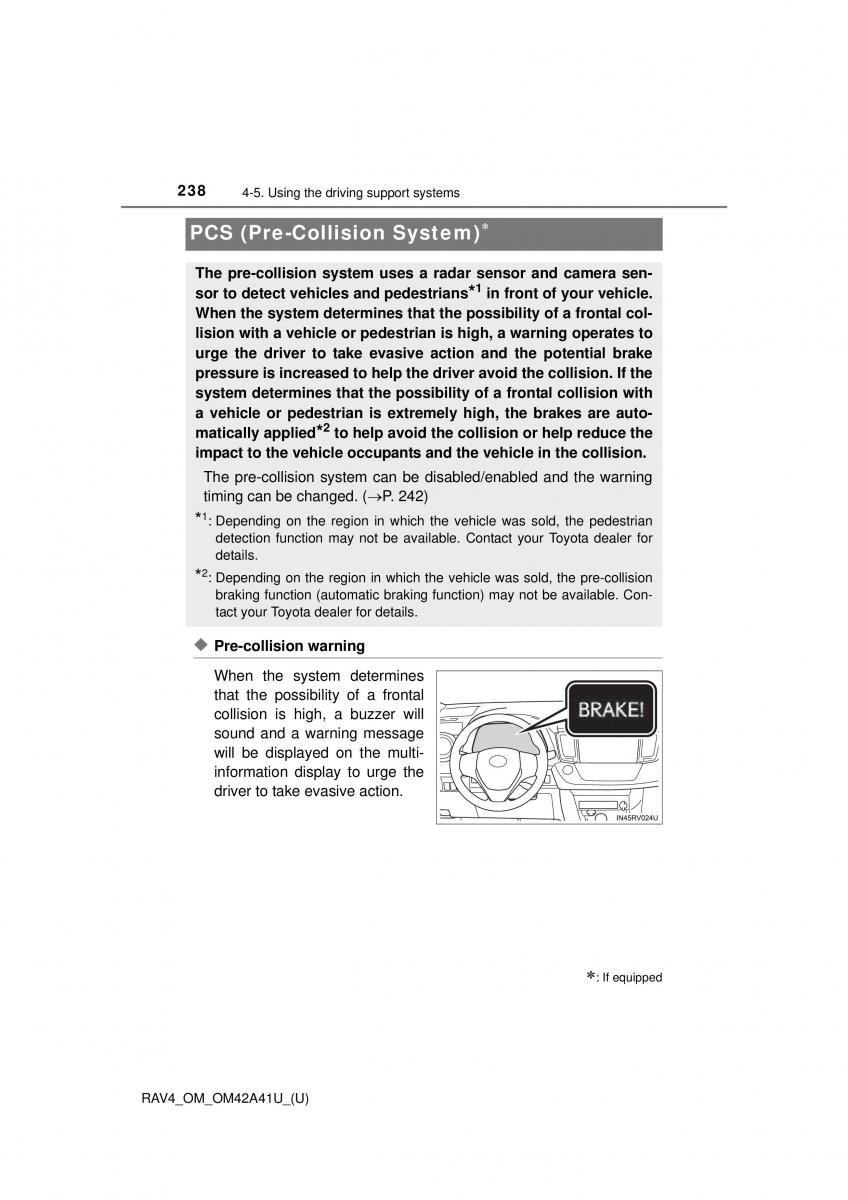 Toyota RAV4 IV 4 owners manual / page 238