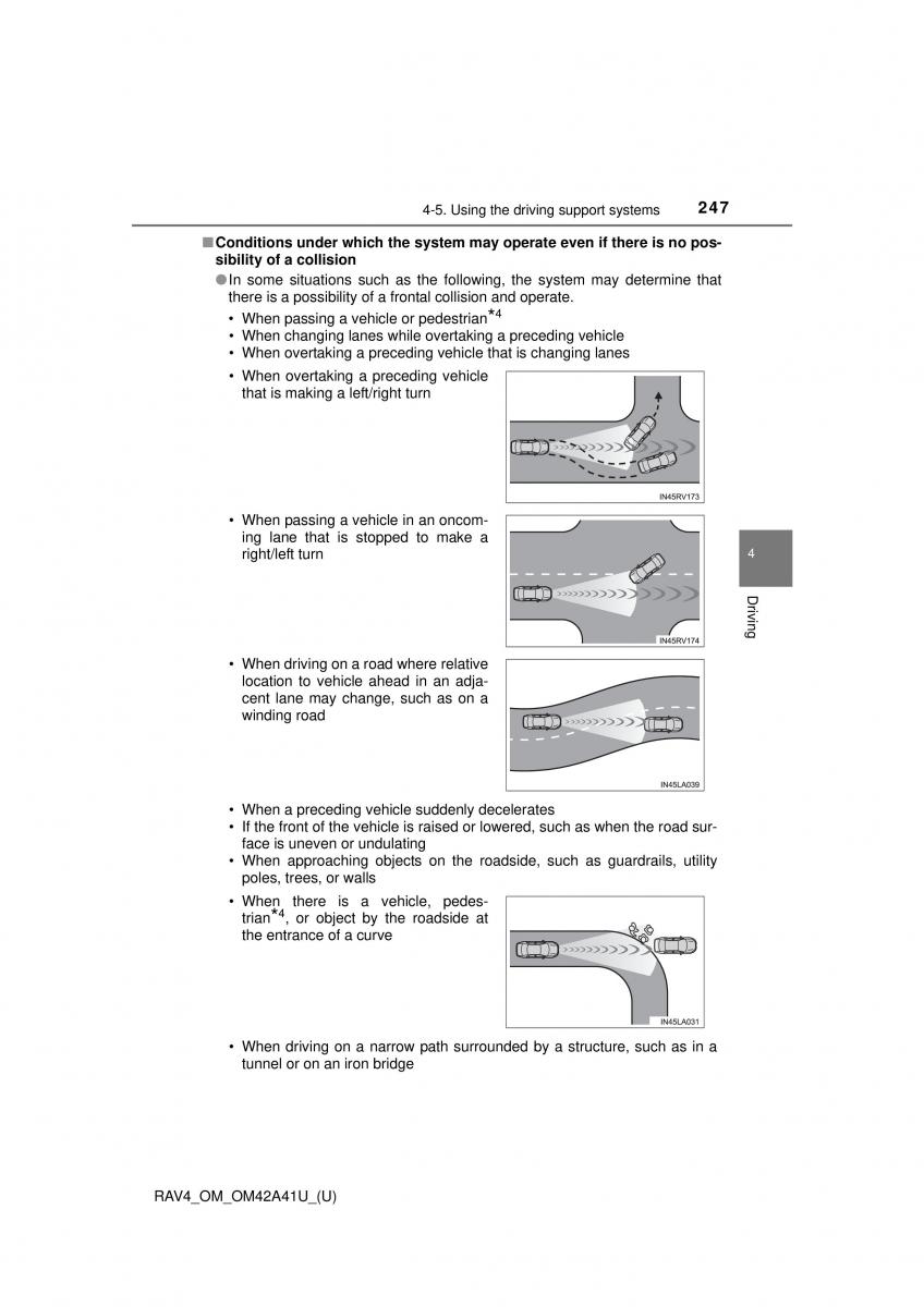 Toyota RAV4 IV 4 owners manual / page 247