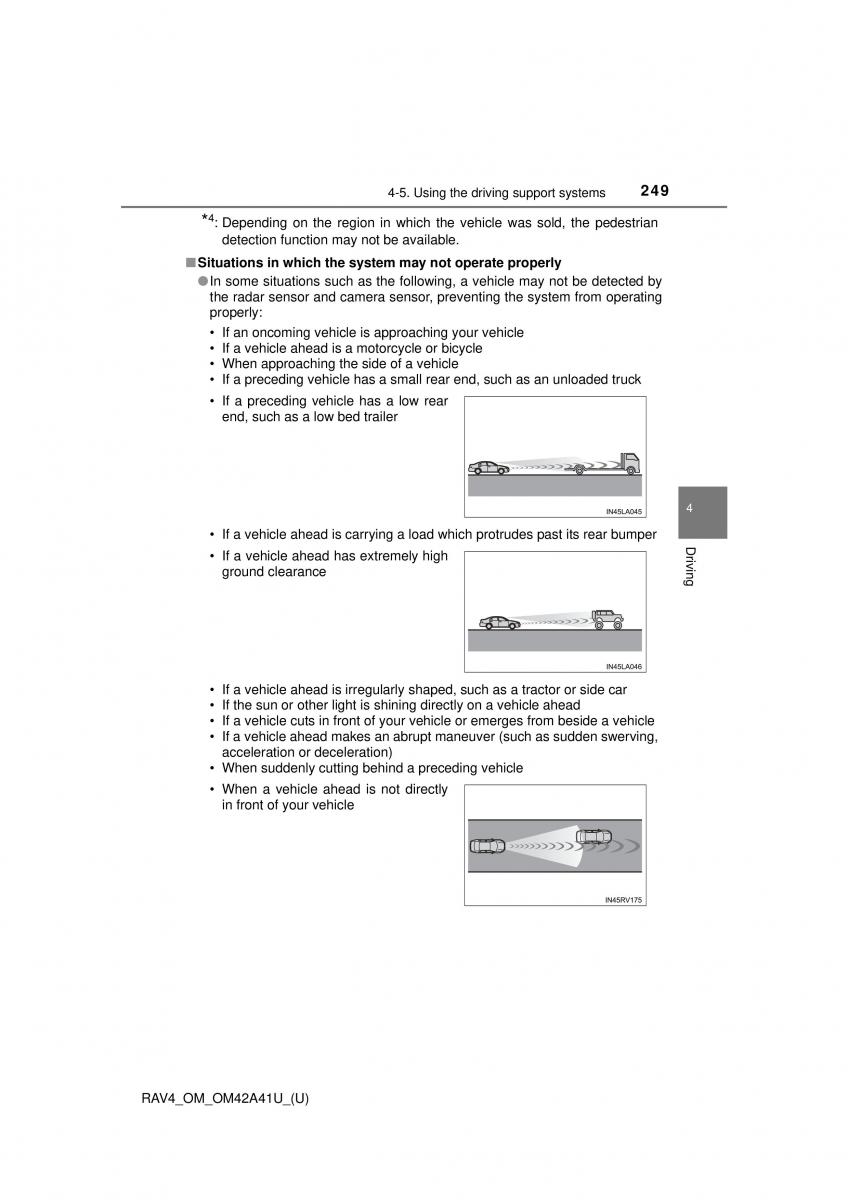 Toyota RAV4 IV 4 owners manual / page 249