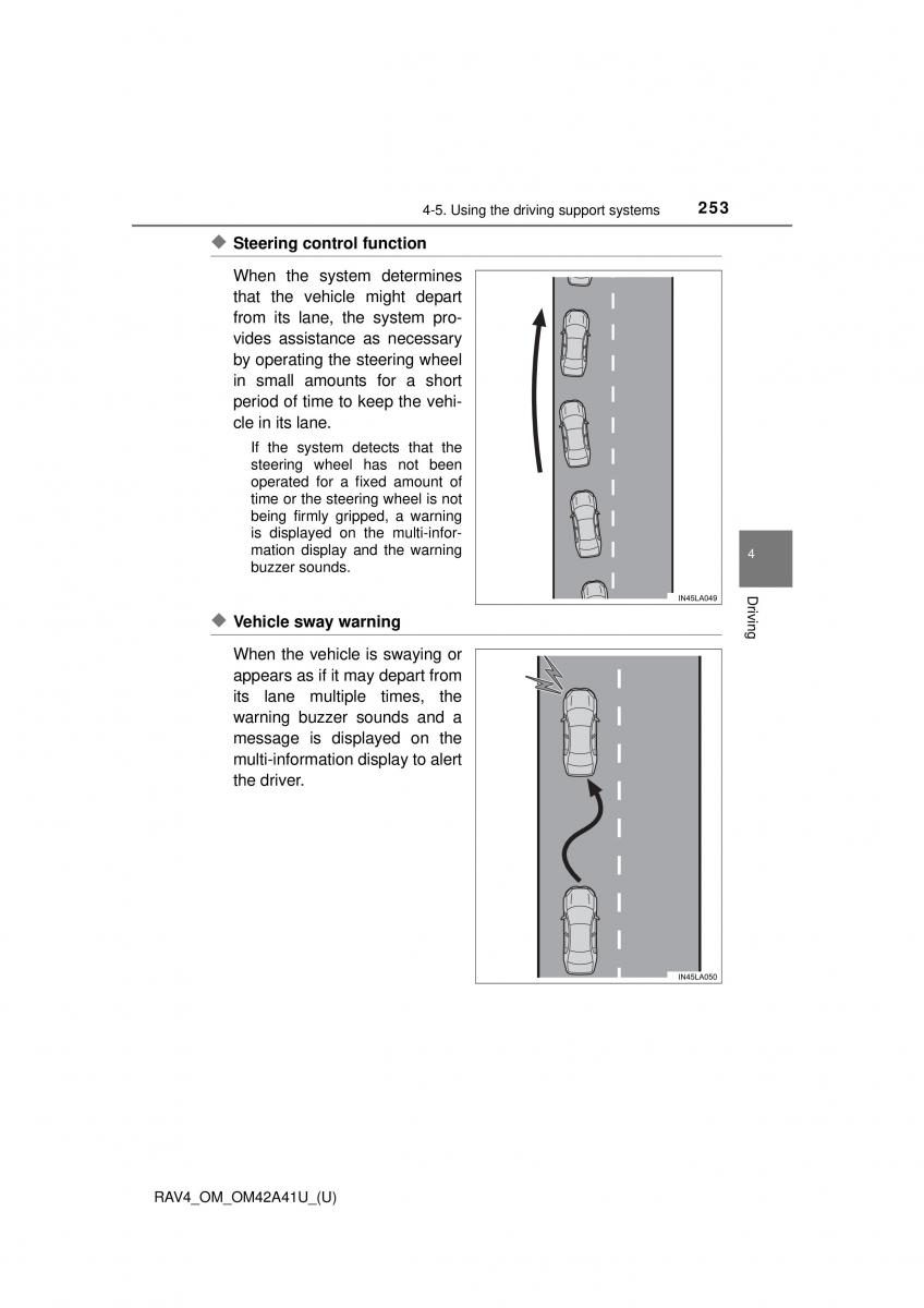 Toyota RAV4 IV 4 owners manual / page 253