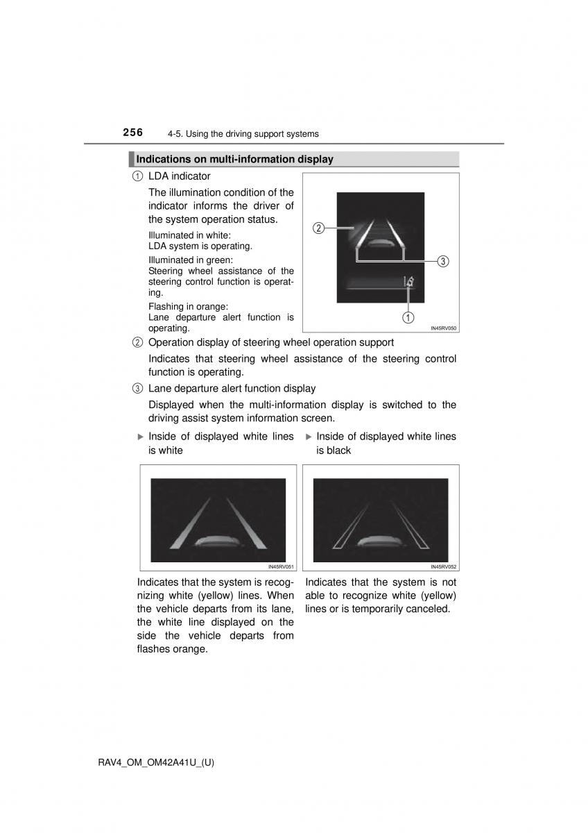 Toyota RAV4 IV 4 owners manual / page 256