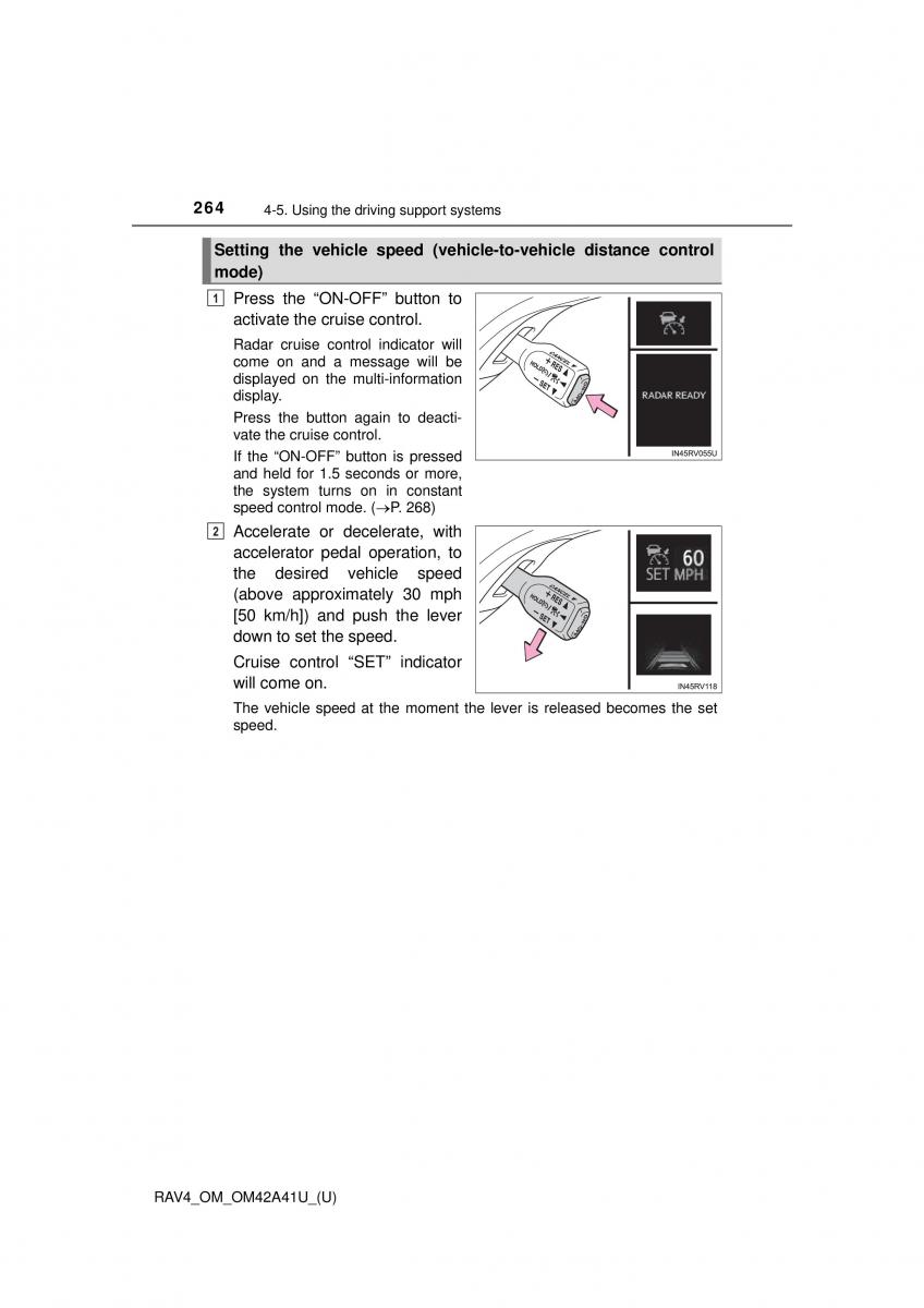 Toyota RAV4 IV 4 owners manual / page 264