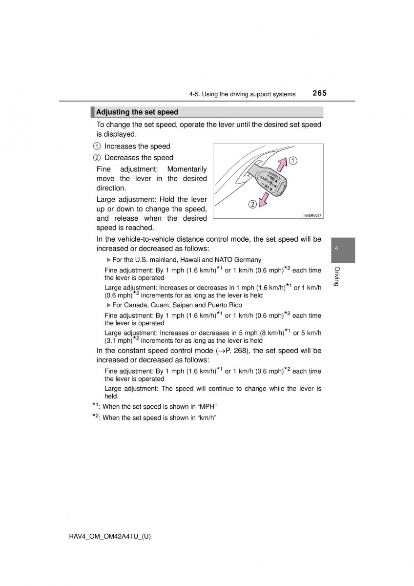 Toyota RAV4 IV 4 owners manual / page 265