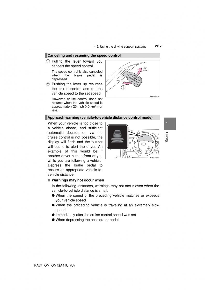 Toyota RAV4 IV 4 owners manual / page 267