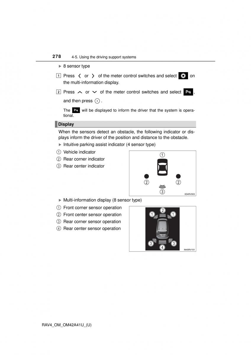 Toyota RAV4 IV 4 owners manual / page 278