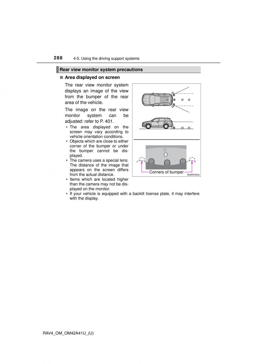 Toyota RAV4 IV 4 owners manual / page 288