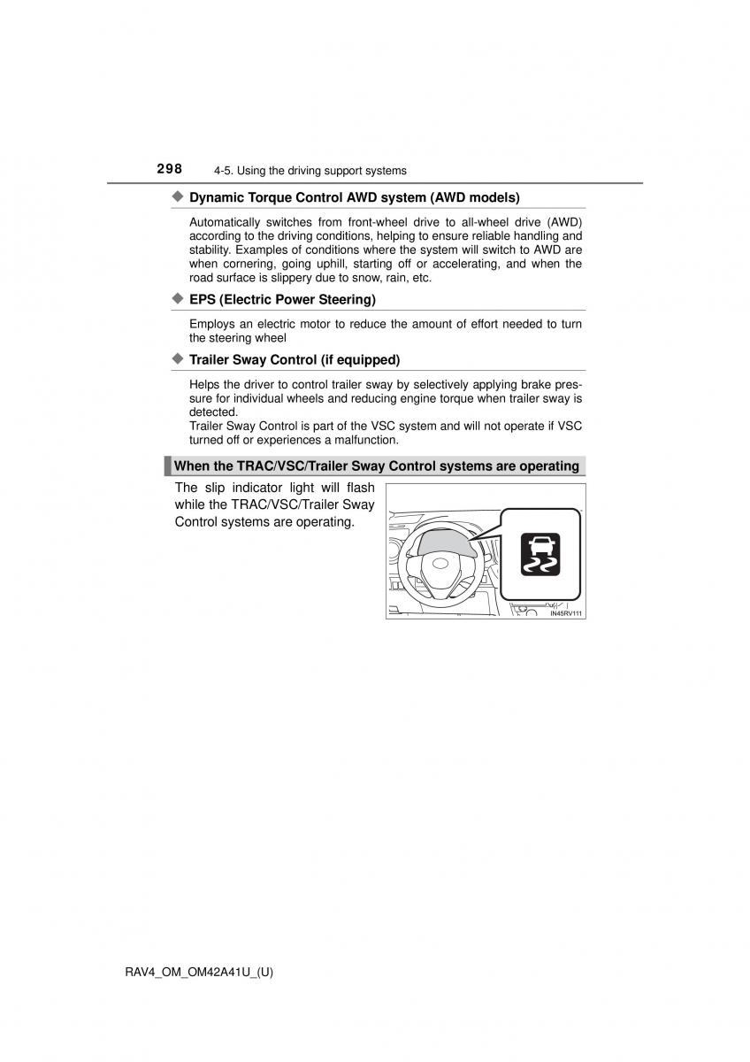 Toyota RAV4 IV 4 owners manual / page 298