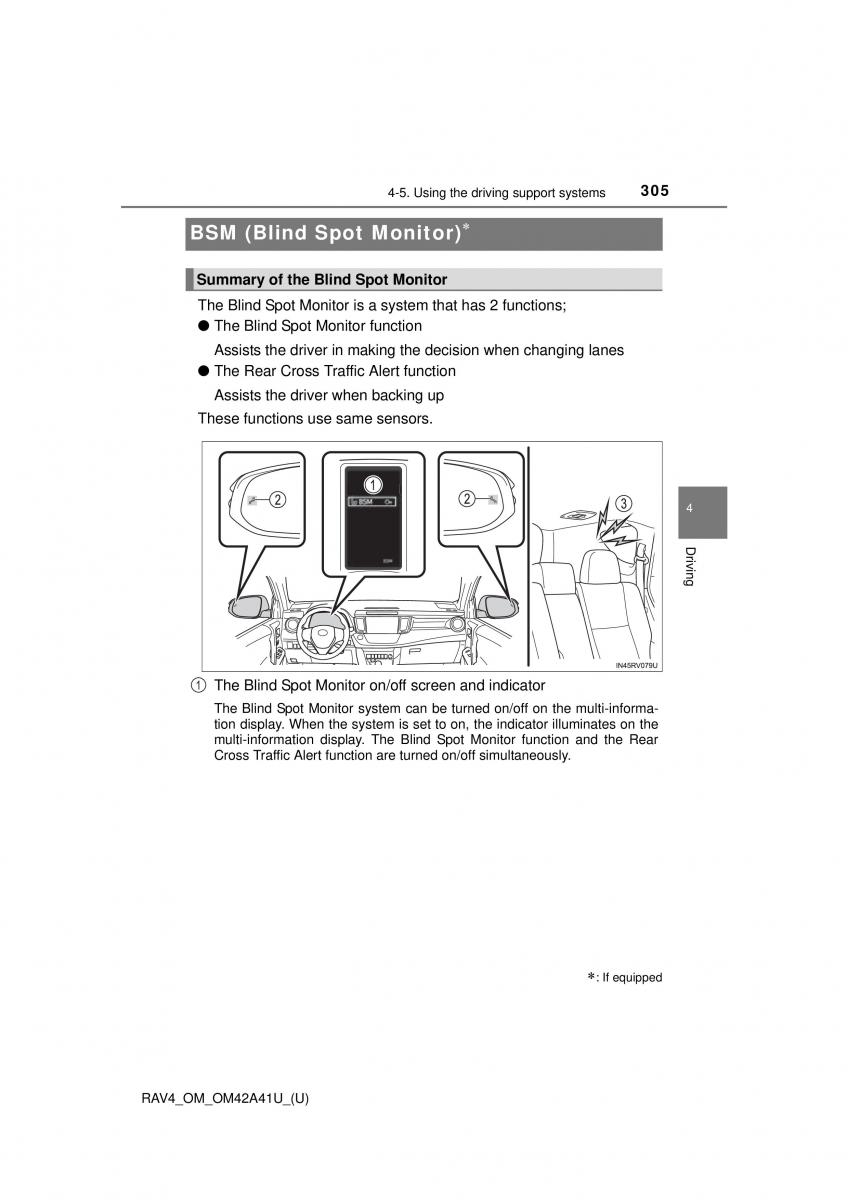 Toyota RAV4 IV 4 owners manual / page 305