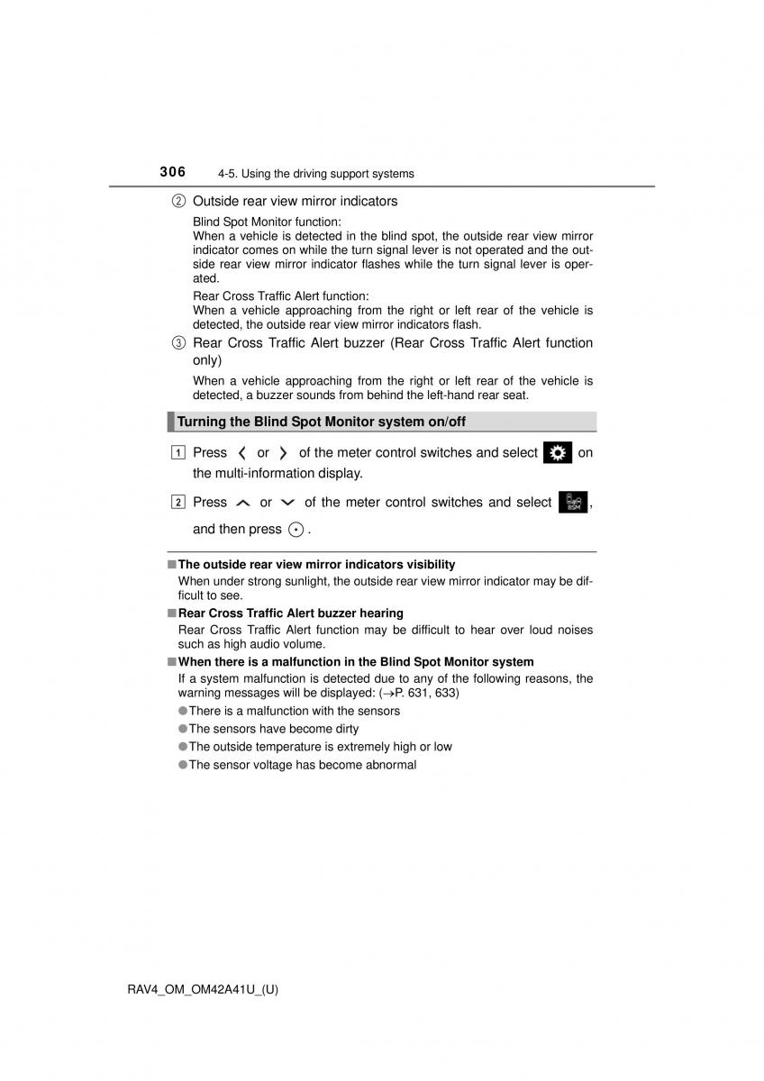 Toyota RAV4 IV 4 owners manual / page 306