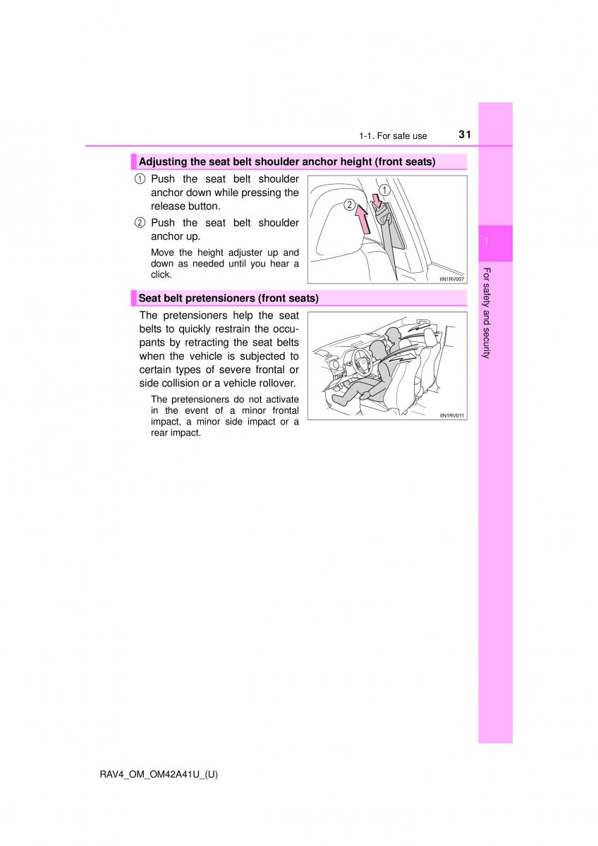 Toyota RAV4 IV 4 owners manual / page 31