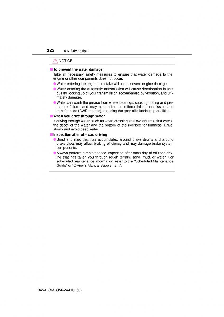 Toyota RAV4 IV 4 owners manual / page 322