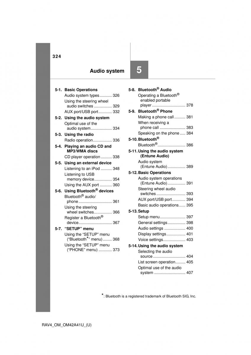 Toyota RAV4 IV 4 owners manual / page 324