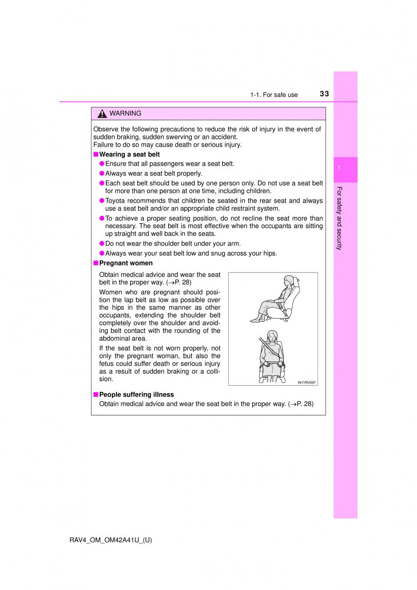 Toyota RAV4 IV 4 owners manual / page 33