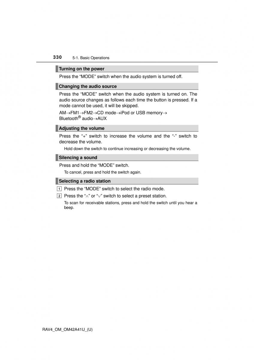 Toyota RAV4 IV 4 owners manual / page 330