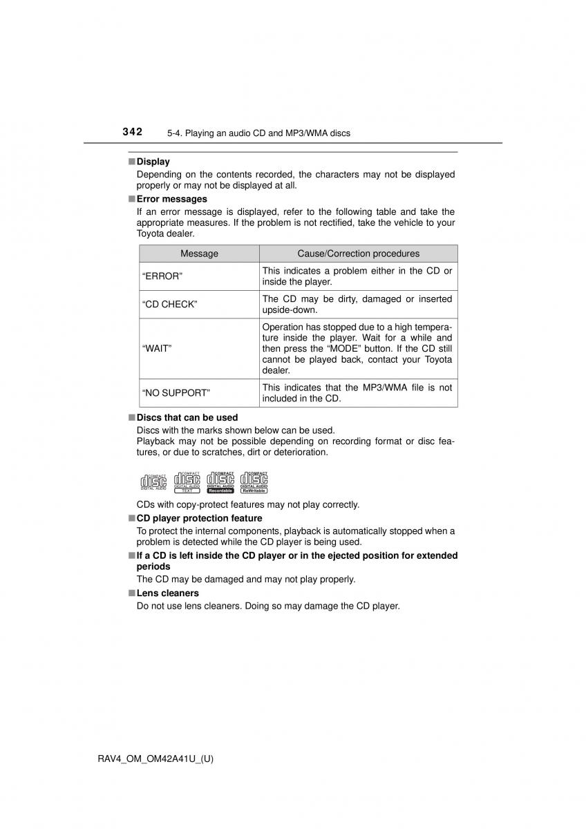 Toyota RAV4 IV 4 owners manual / page 342