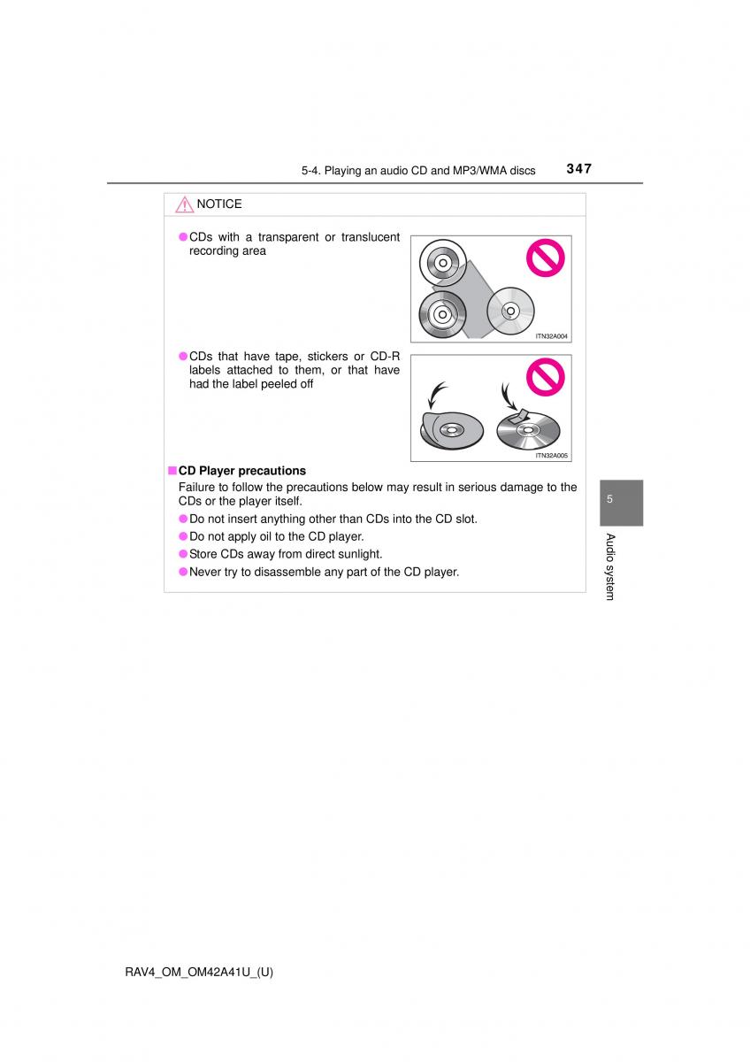 Toyota RAV4 IV 4 owners manual / page 347