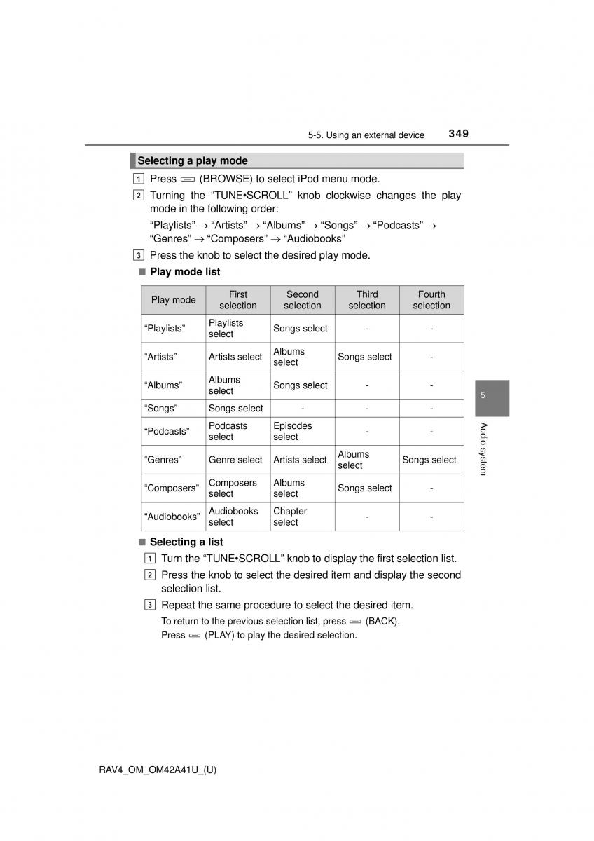 Toyota RAV4 IV 4 owners manual / page 349