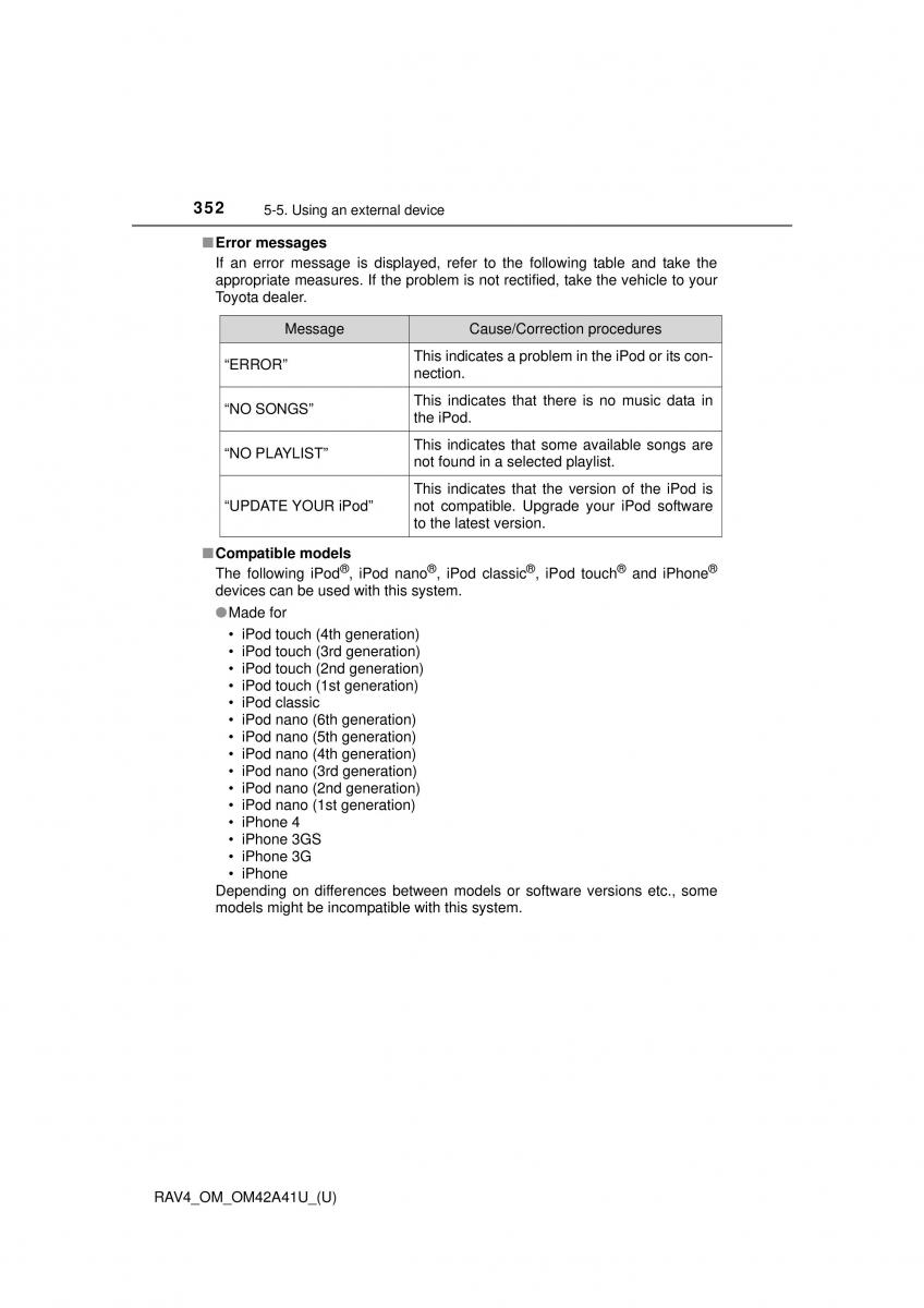 Toyota RAV4 IV 4 owners manual / page 352