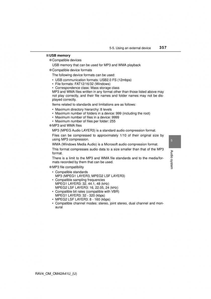 Toyota RAV4 IV 4 owners manual / page 357