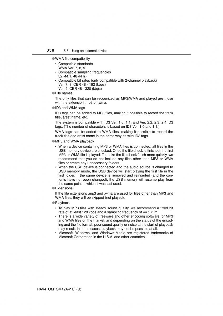 Toyota RAV4 IV 4 owners manual / page 358