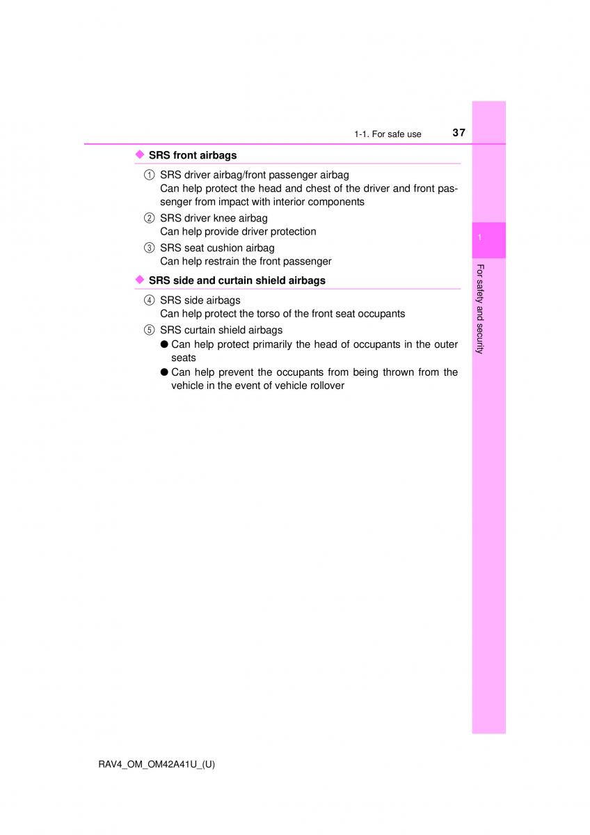 Toyota RAV4 IV 4 owners manual / page 37