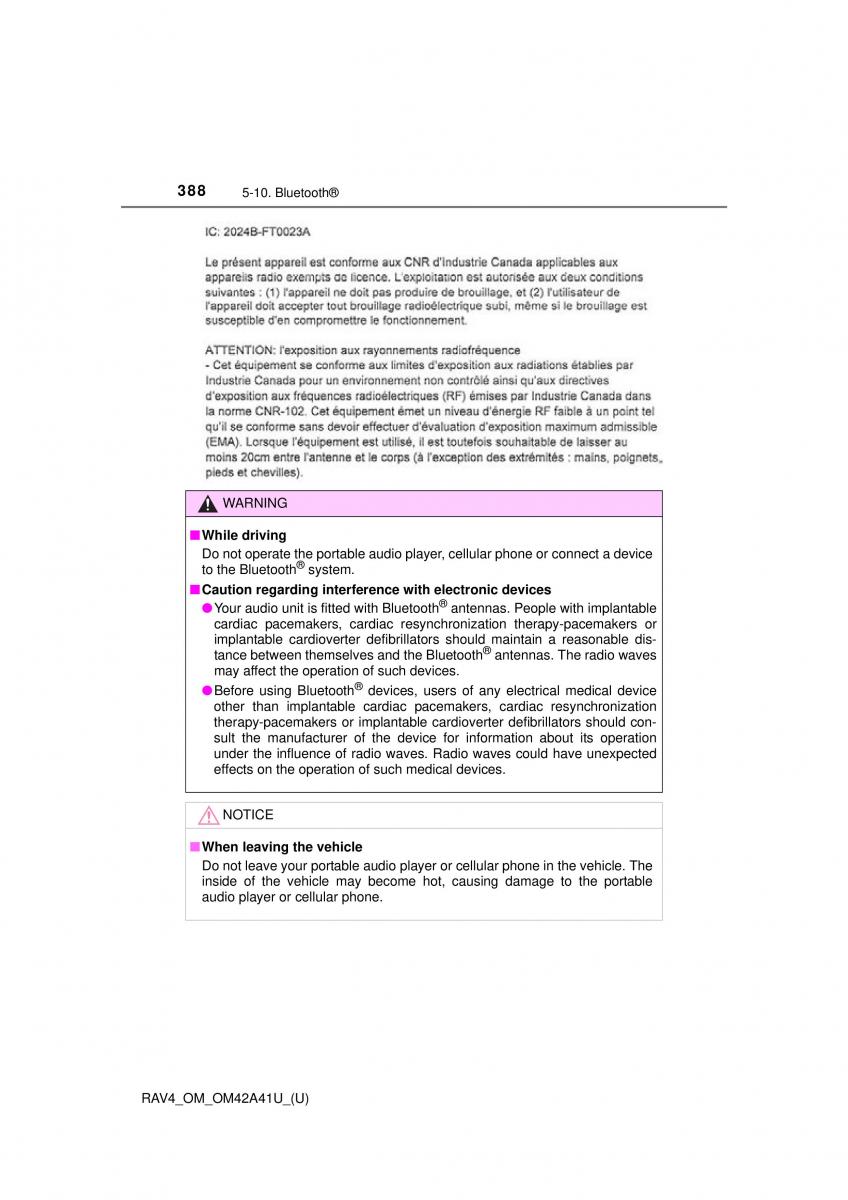 Toyota RAV4 IV 4 owners manual / page 388