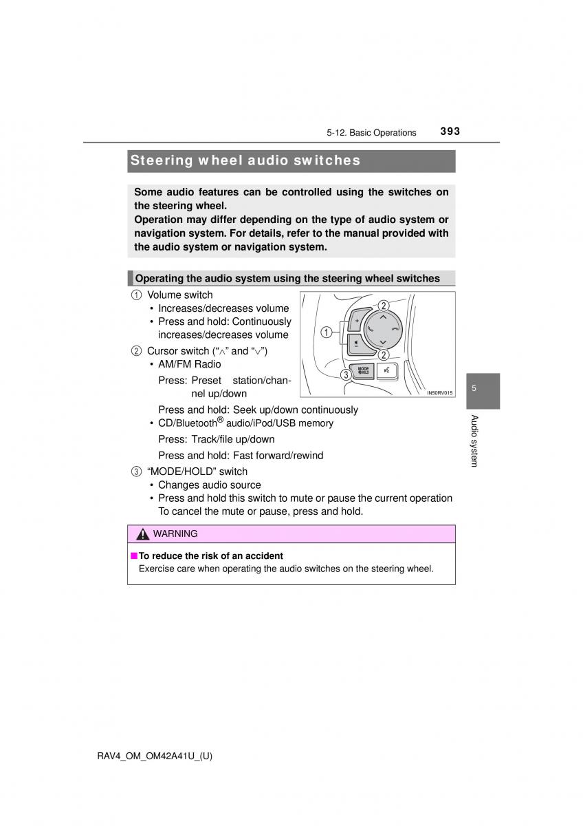 Toyota RAV4 IV 4 owners manual / page 393