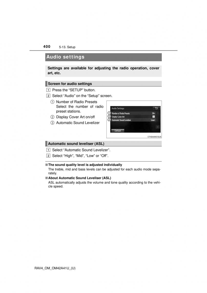 Toyota RAV4 IV 4 owners manual / page 400