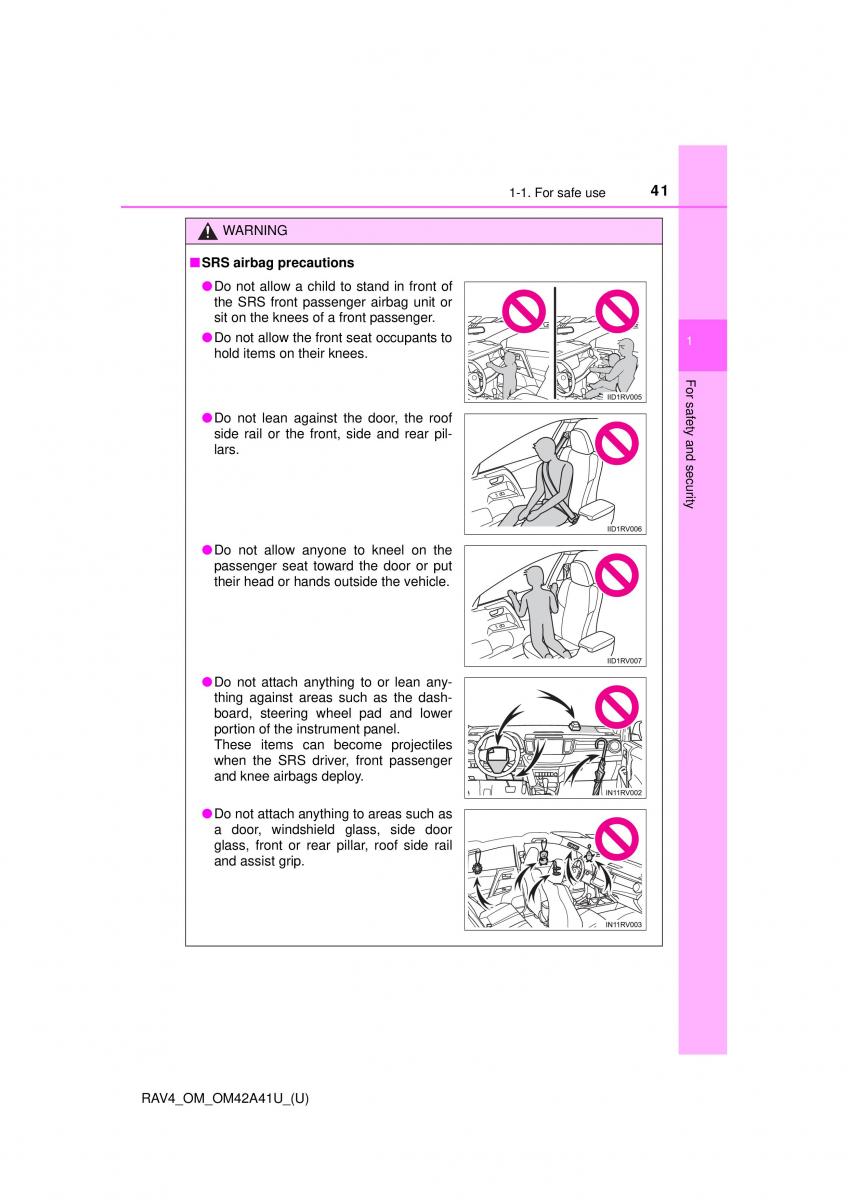 Toyota RAV4 IV 4 owners manual / page 41