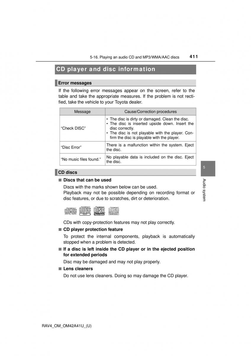 Toyota RAV4 IV 4 owners manual / page 411