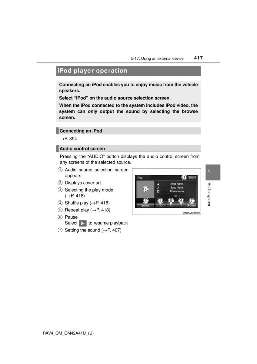 Toyota RAV4 IV 4 owners manual / page 417