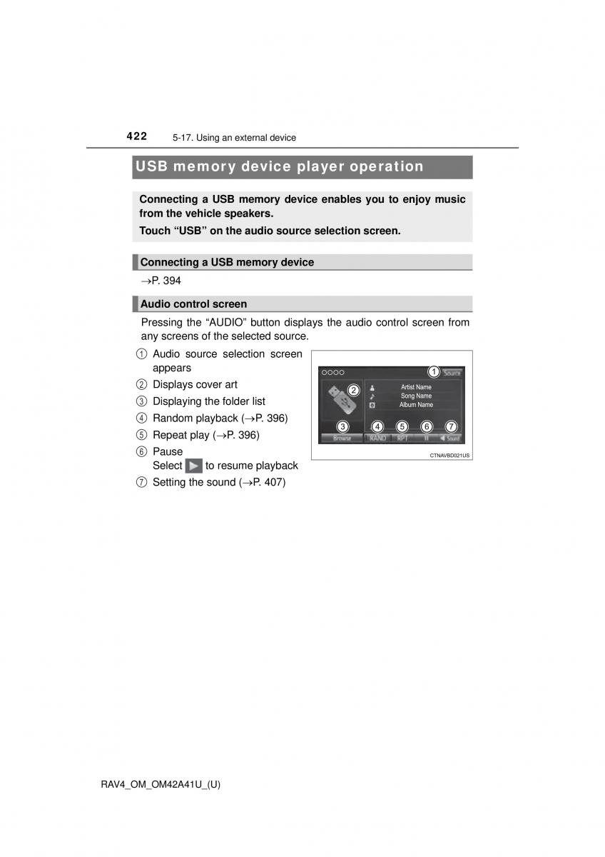 Toyota RAV4 IV 4 owners manual / page 422