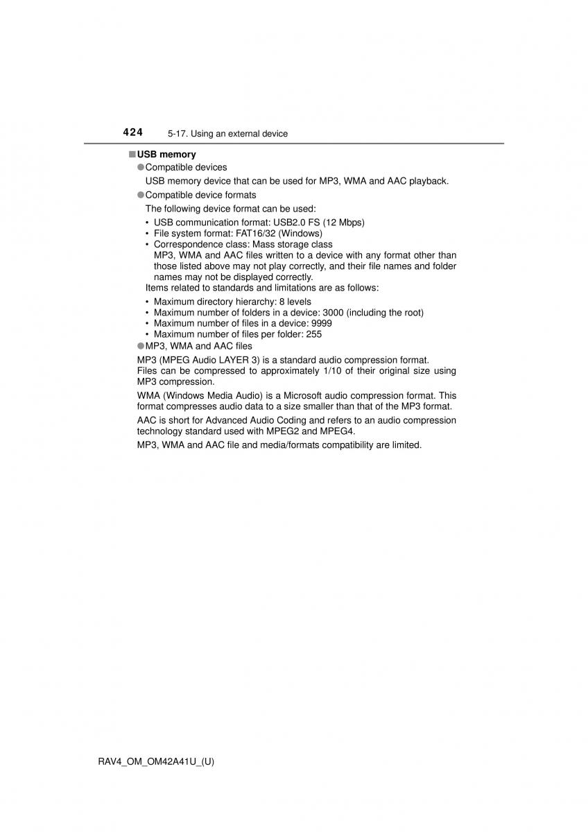 Toyota RAV4 IV 4 owners manual / page 424