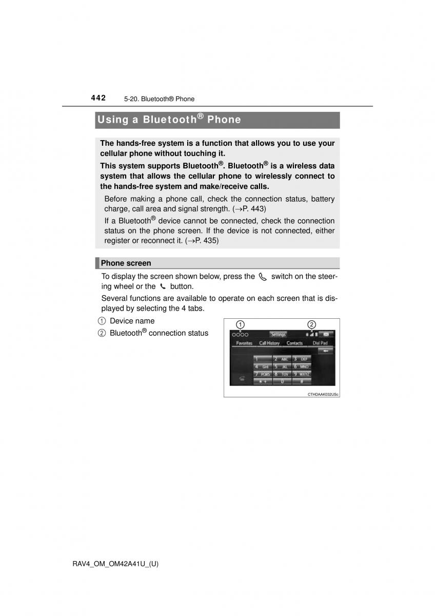 Toyota RAV4 IV 4 owners manual / page 442