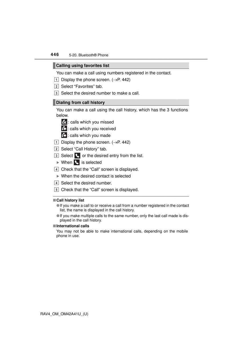 Toyota RAV4 IV 4 owners manual / page 446