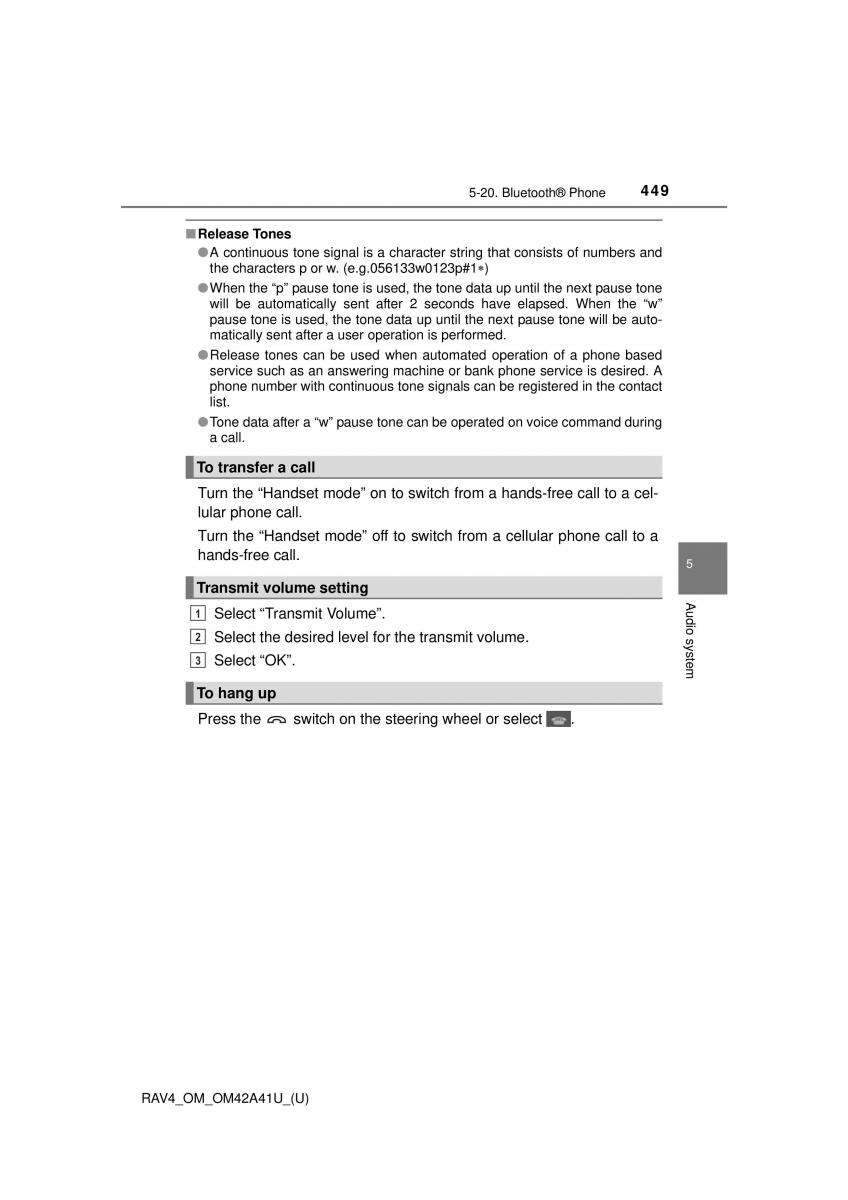 Toyota RAV4 IV 4 owners manual / page 449