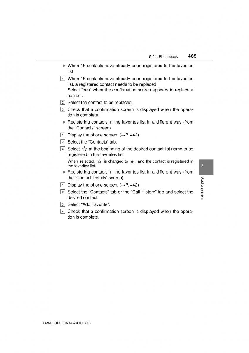 Toyota RAV4 IV 4 owners manual / page 465